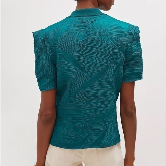 NWT - Anthropologie Current Air Collated V-Neck Blouse - Picture 3 of 4